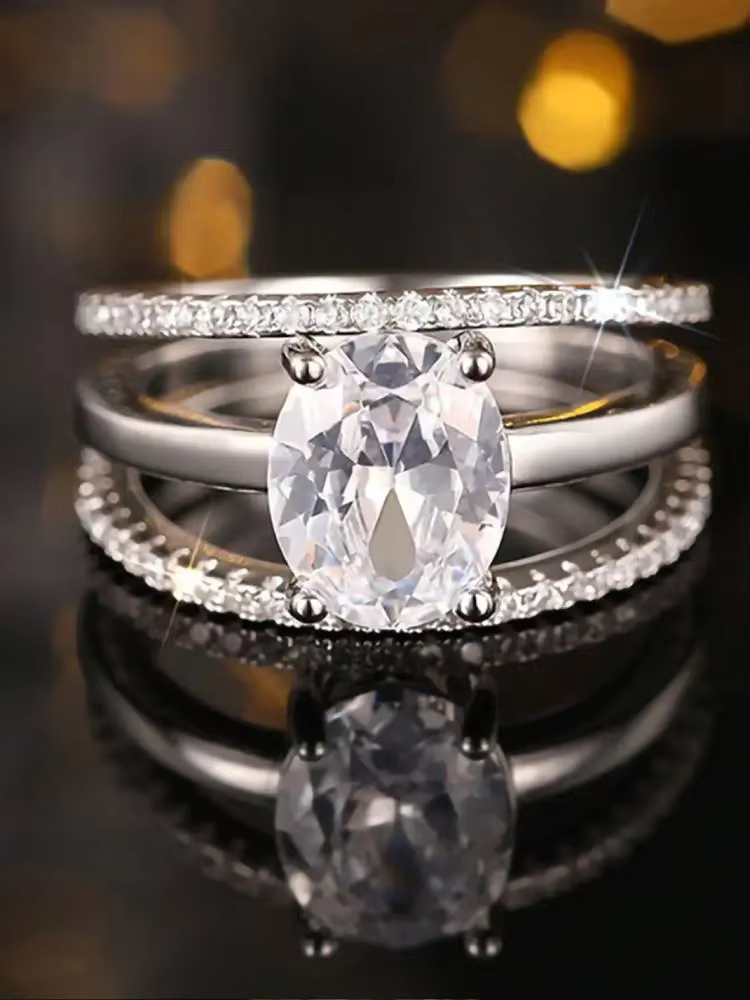 Bague en argent Sterling 925 pour femmes, magnifique bague classique en Zircon brillant, pour fête d