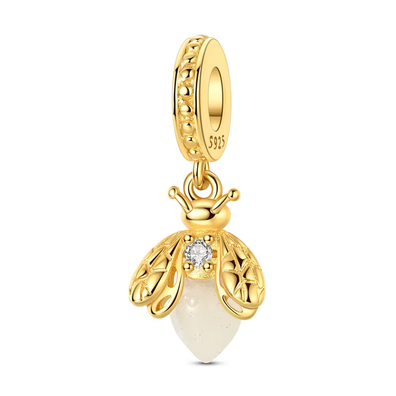 Pendentifs en argent sterling 925 Mula Original, motif luciole lumineuse, pour bracelet original, bi