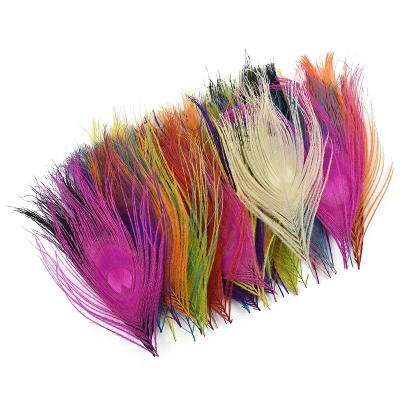 10 Pièces Plumes de Paon pour Création de Bijoux, 10-15CM, Plumes de Paon Véritables pour Chapeaux, 