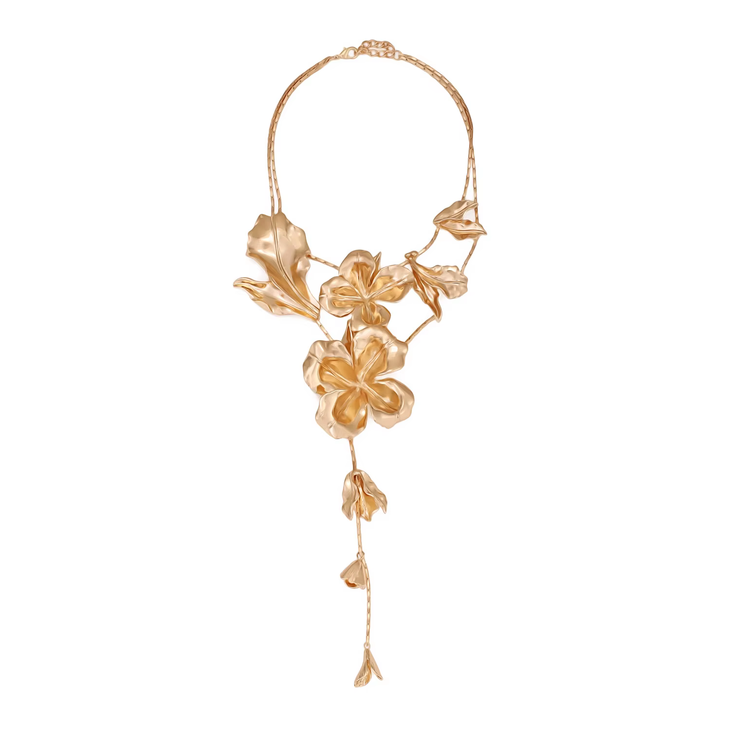 Colliers pendentifs ZAA vintage à grandes fleurs exagérées pour femmes, longs colliers à breloques e