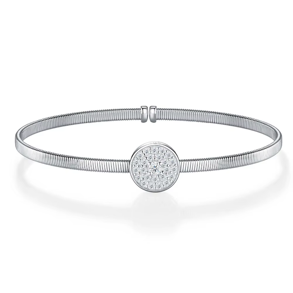 Wong Rain – Bracelet vintage en argent sterling 925 scintillant, VVS1 3EX, couleur D, véritable diam