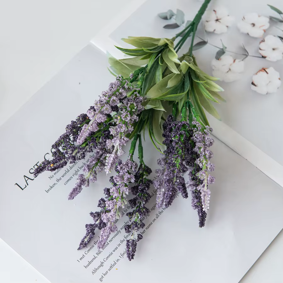 Plantes artificielles fleur de lavande saint valentin en plein air mariage bouquet de mariée maison