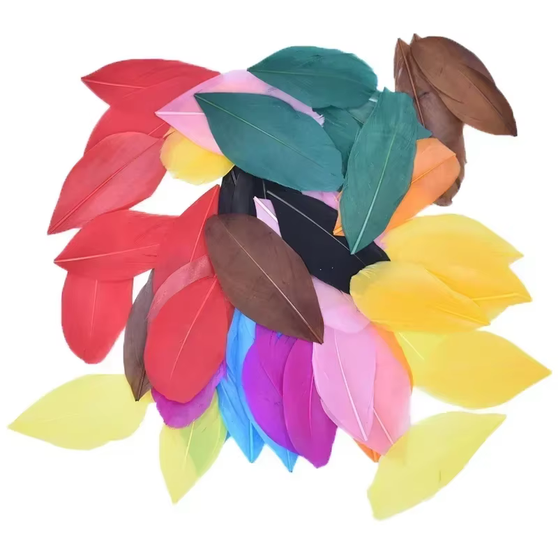 Plumes d'oie colorées pour la création de bijoux, 5-8 cm, décoration, boucles d'oreilles, oies, cygn