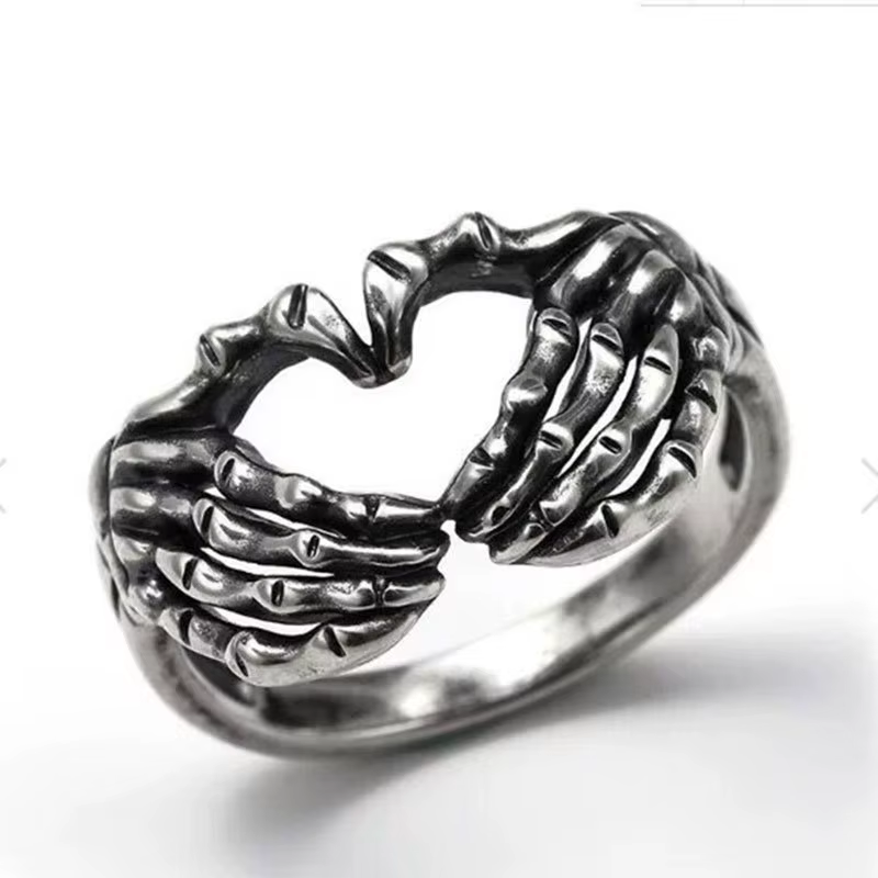 Bagues ouvertes rétro couleur or pour femmes, Double goutte d'huile, bague de luxe réglable irréguli