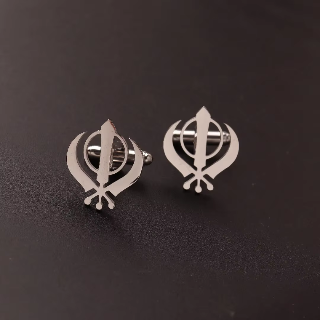 Boutons de manchette de luxe en acier inoxydable doré Fleur de Lys, boutons de manchette pour chemis