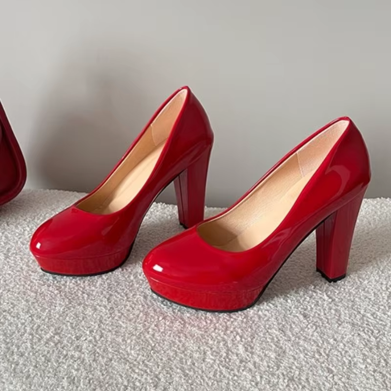 Chaussures à talons hauts pour femmes, chaussures de mariage blanches, escarpins à talons hauts épai