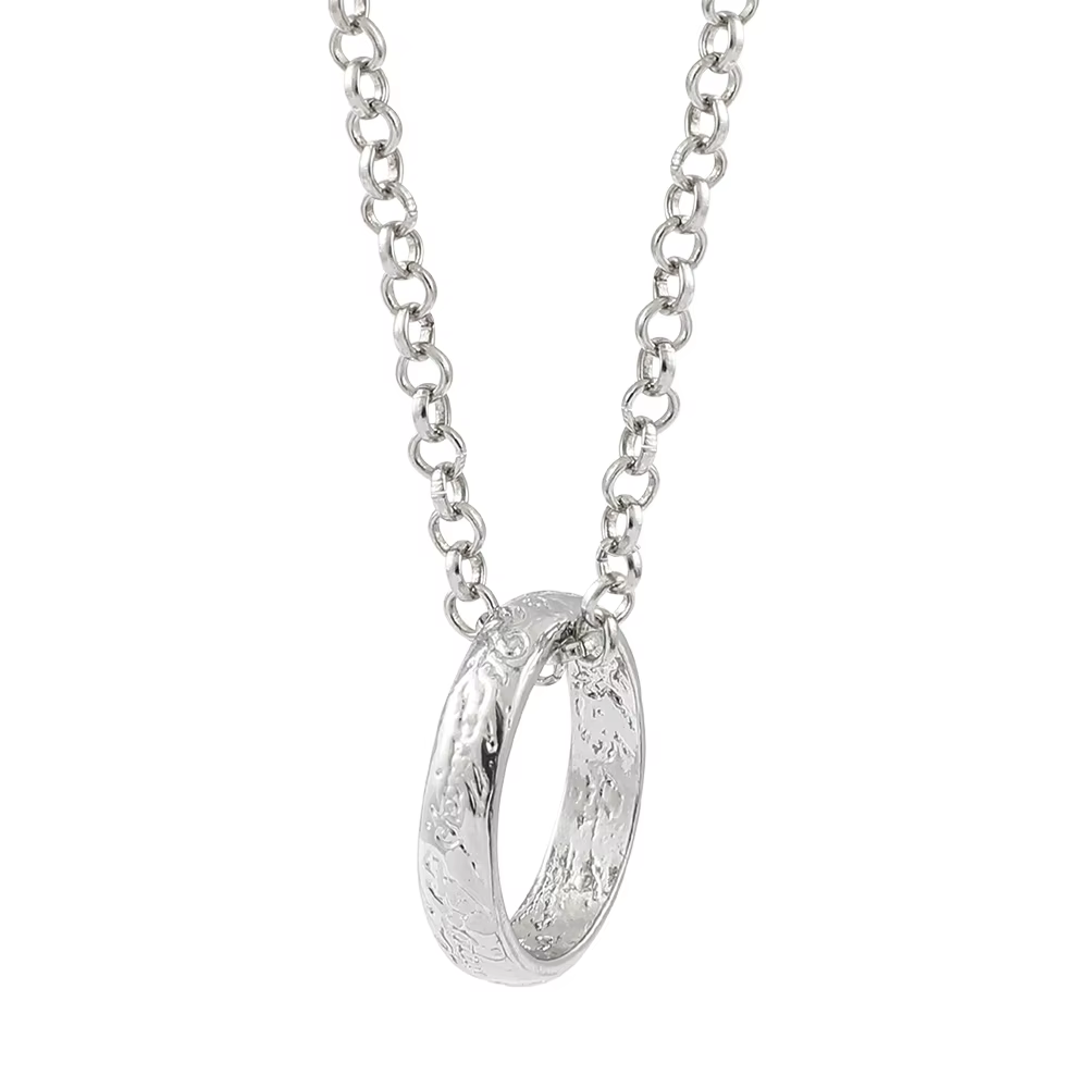 Bague de cosplay Gandalf, style simple, avec collier pendentif et chaîne, accessoire de bijouterie d