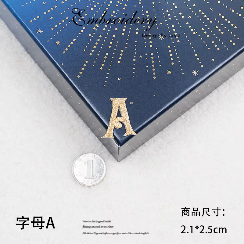 A-Z exquis doré anglais lettres patchs fer sur Applique pour vêtements DIY accessoire fer patchs pou