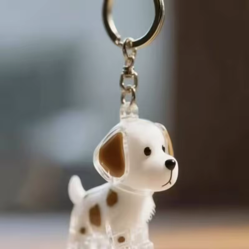 Pendentif de rangement de cheveux de chien, mignon, pendentif de sac, Couple, porte-clés de voiture,