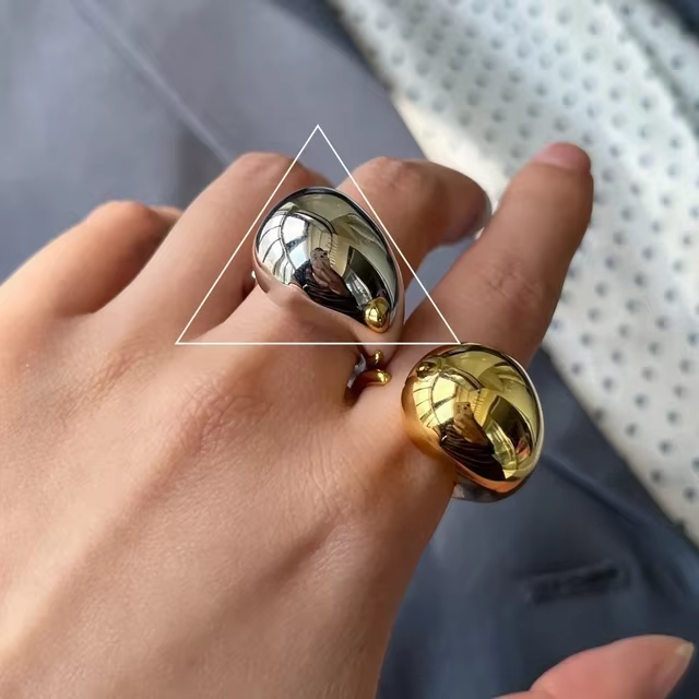 Bague en argent faite à la main pour femme, grand doigt ouvert, bande de mode, bijoux féminins, cade