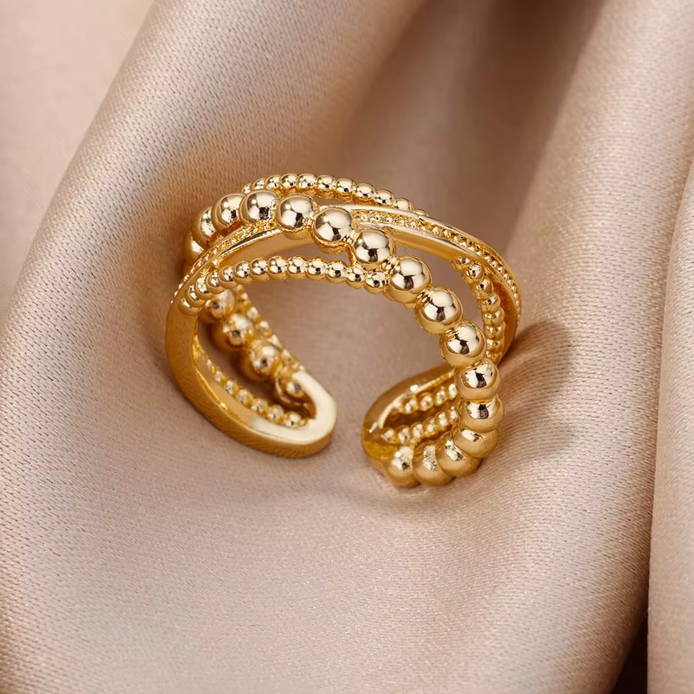 Bagues croisées en Zircon pour femmes, couleur or, acier inoxydable, croix en cristal, anneau réglab
