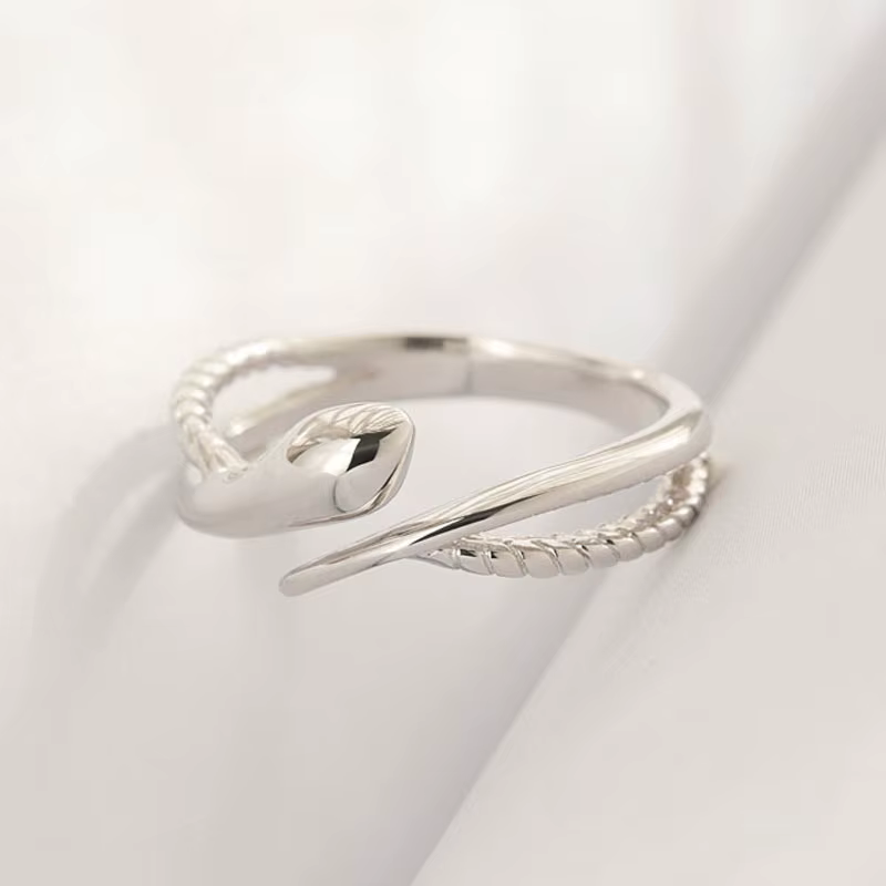 Bague serpent en argent Sterling 925, réglable, simple, mode exquise pour femmes, bijoux pour petite
