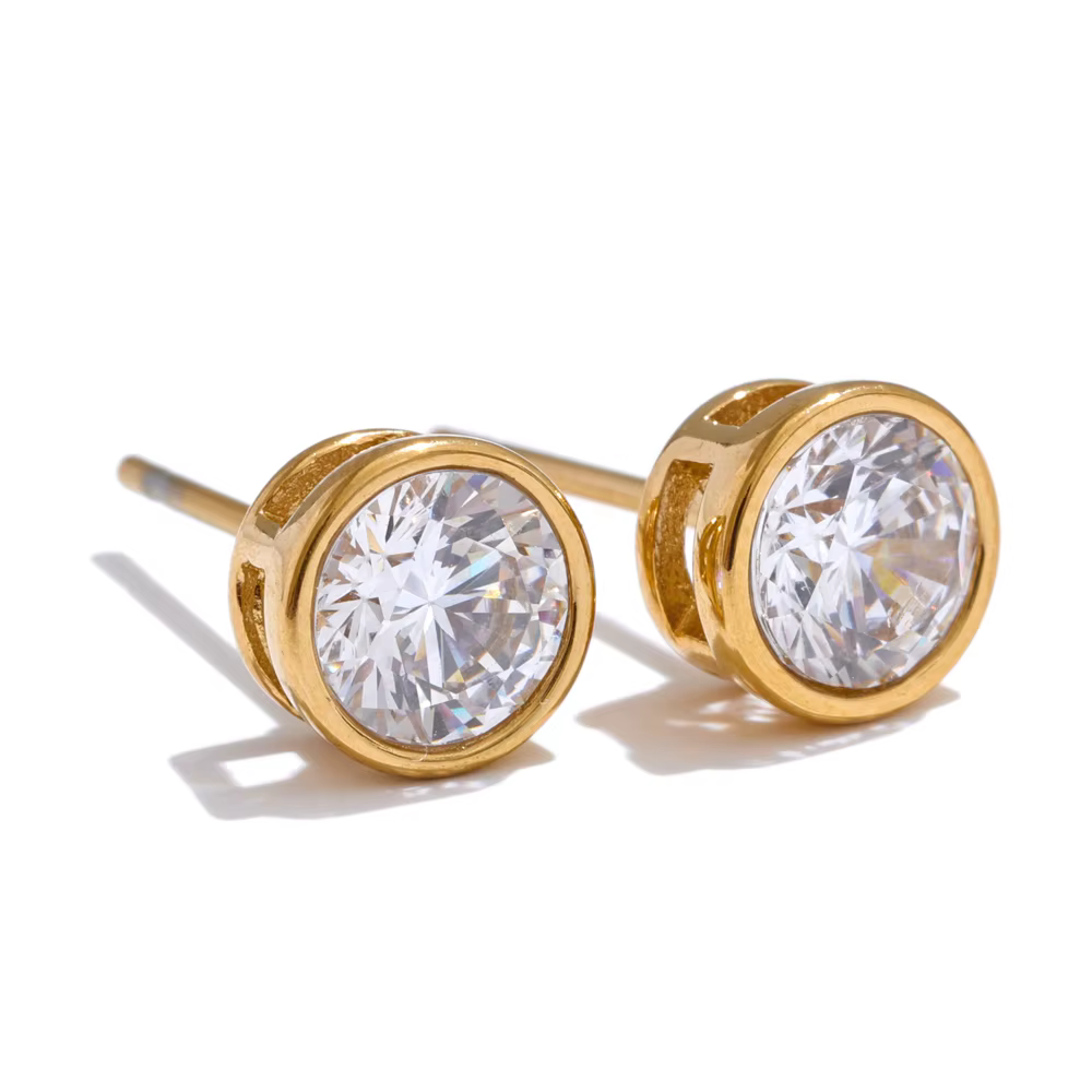 NiNice – boucles d'oreilles en acier inoxydable et zircone cubique, Design à la mode, accessoires de