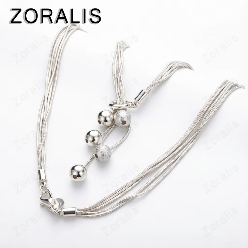 Collier en or 18 carats avec pendentif à cinq perles lisses givrées, chaîne de 18 pouces, pour femme