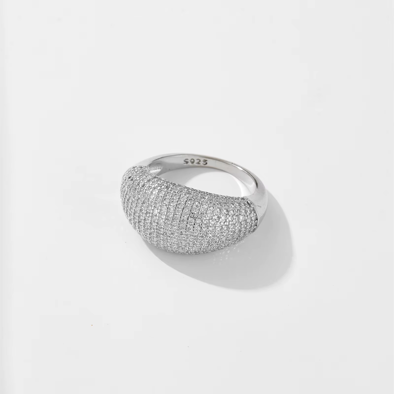 DPLAOPA femmes 100% 925 argent Sterling plein Zircon CZ pavé grand anneau femmes Rock Punk mariage m