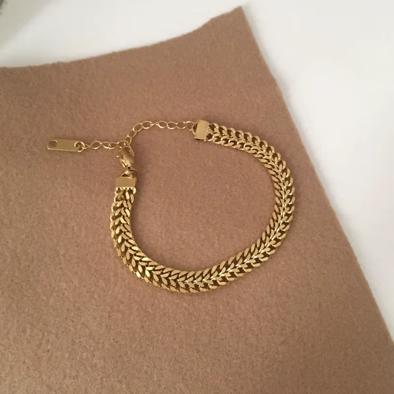 Bijoux haut de gamme en acier inoxydable 316L, nouvelle mode, minimalisme, tissage japonais et corée