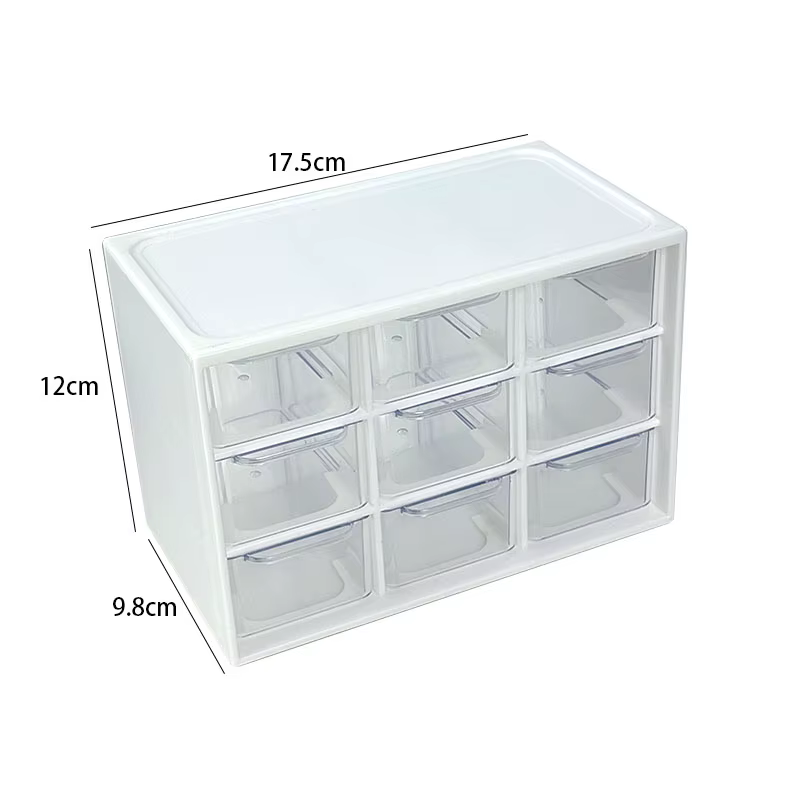 Organisateur de tiroir de bureau multi-grille anti-poussière-boîte de rangement Portable pour bijoux