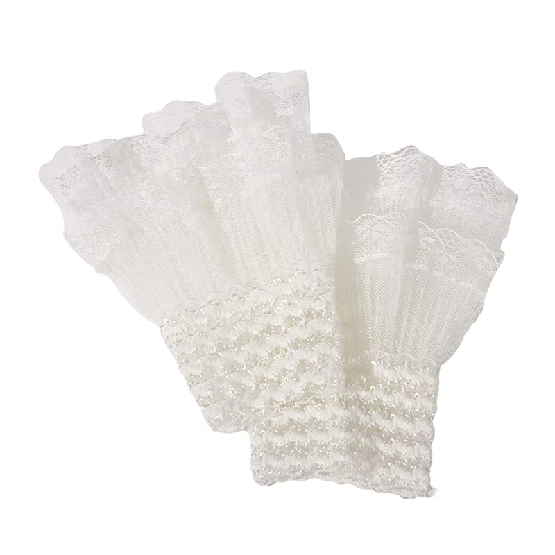 Gant Photo pour ongles, beaux faux poignets doux, évasés en dentelle décorative, accessoires d'art S