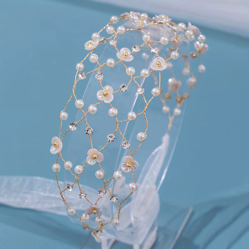 Bandeau de sauna en cristal pour femme, diadème baroque, biscuits, mariée, patients, accessoires pou