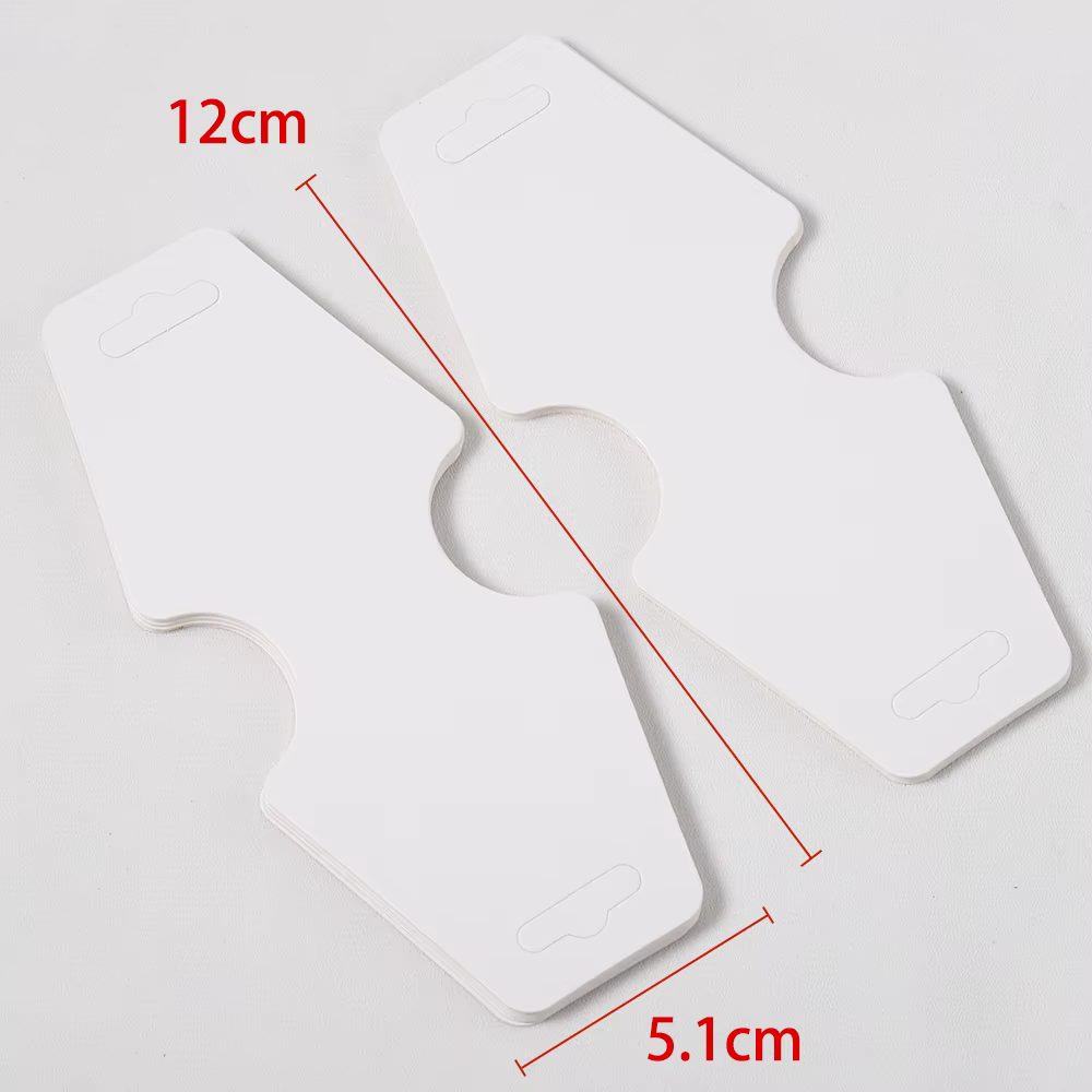 50 pcs/lot 12x5 cm cartes d'affichage pliables collier Bracelet carte en papier Kraft pour bijoux à 