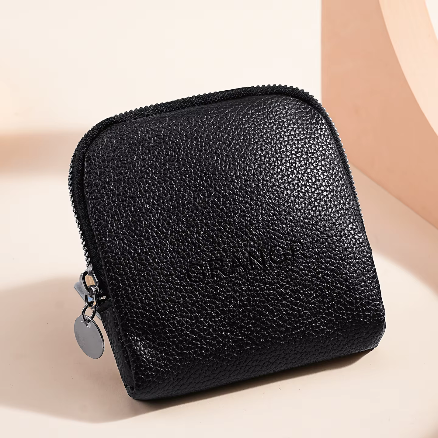 Organisateur de bijoux en cuir de galets Portable, étui à fermeture éclair multi-compartiments, sac 