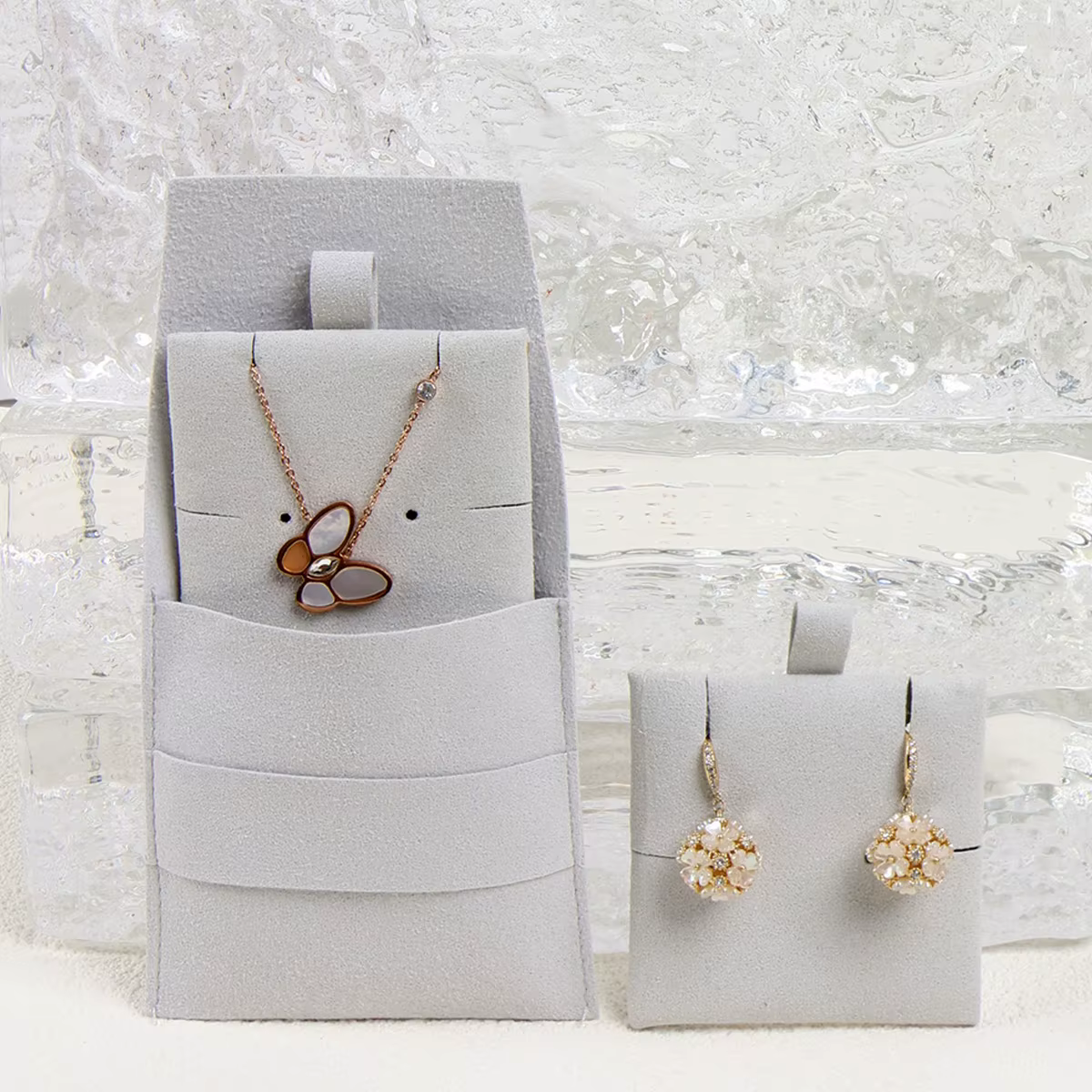 Ensemble de pochettes de rangement pour boucles d'oreilles, colliers et bagues, sac à bijoux en toil