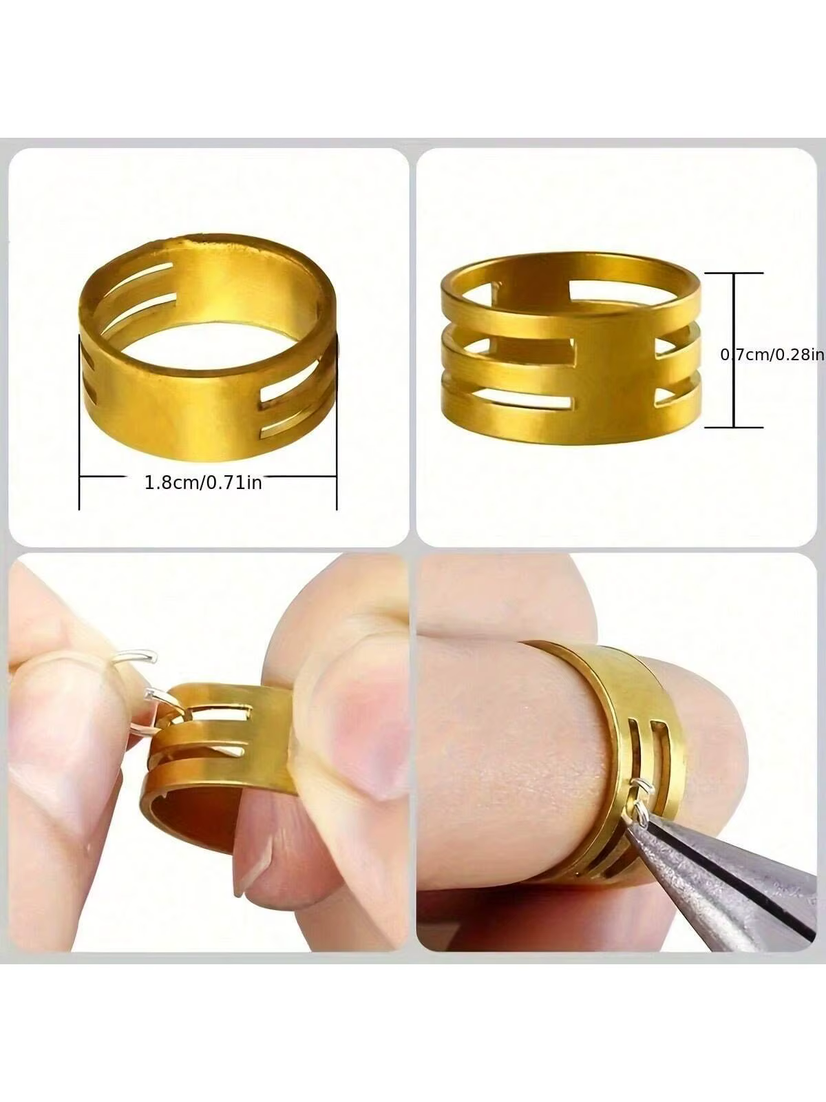 Pinces et bagues à bijoux roses, 2 pièces/1 pièce, peuvent être utilisées pour fabriquer et réparer 