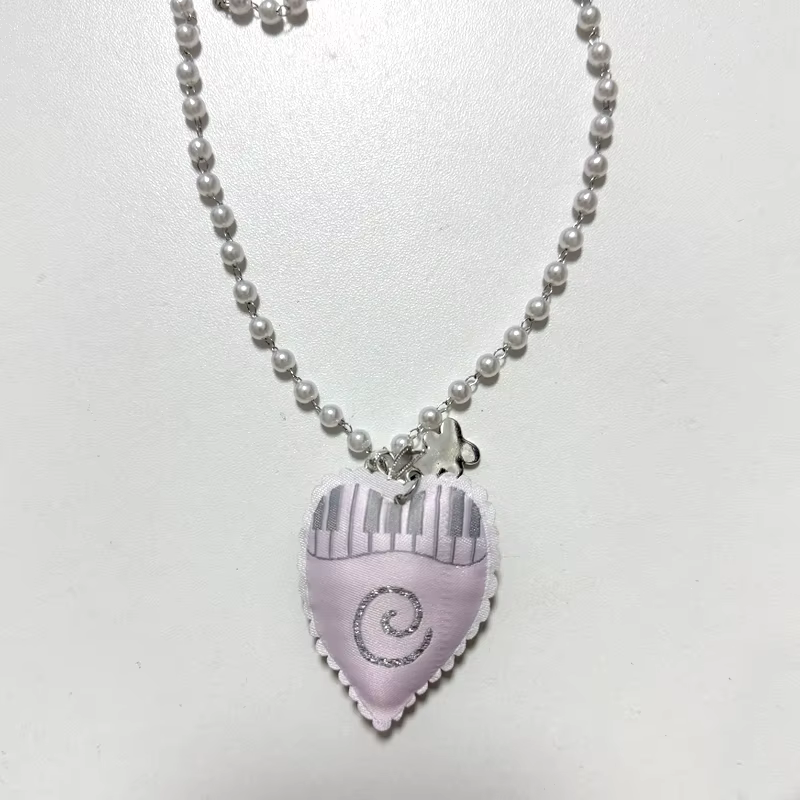 Collier pendentif cœur rose tourbillonnant Harajuku pour femmes, collier ours Kawaii, bijoux Y2K, ac