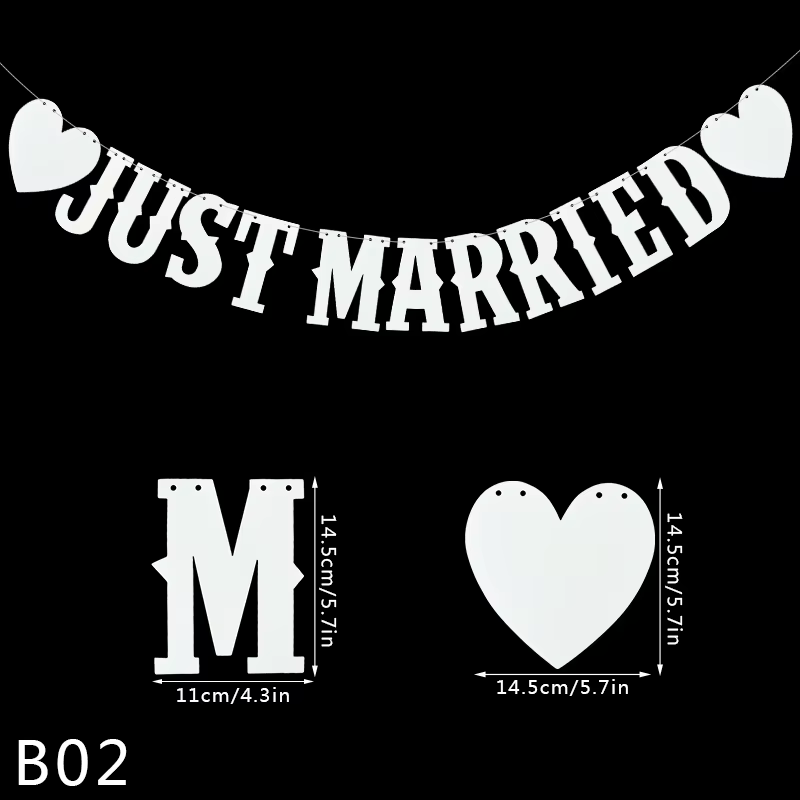 Bannière de banderole Vintage pour mariage, juste marié, accessoire de stand Photo pour fête prénupt