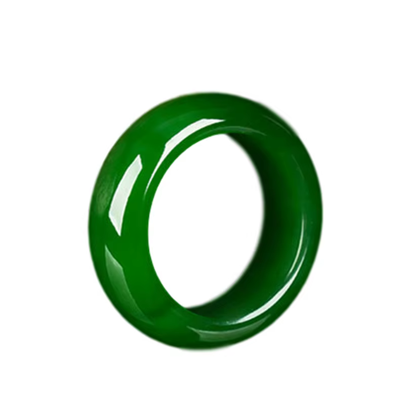 Bague en Jade Hetian naturel – Bijoux à breloques à la mode pour hommes et femmes ainsi que un cadea