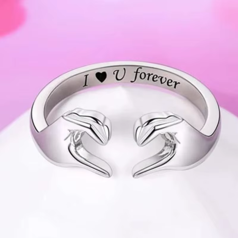 Huitan – bagues en forme de cœur pour femmes, bijoux romantiques à la mode pour fête de mariage, acc