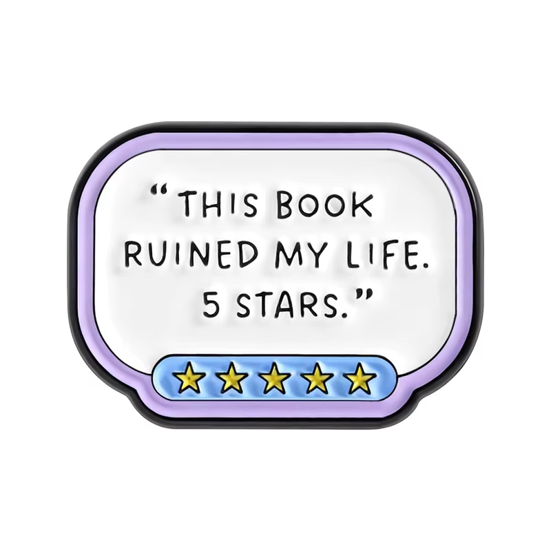 Broches en émail pour filles, ce livre arruiné ma vie, broches 5 étoiles, Badges à revers, vêtements