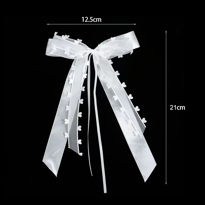 10/20 pièces nœuds papillon de mariage ruban blanc voitures de mariage chaises arc décoration bricol