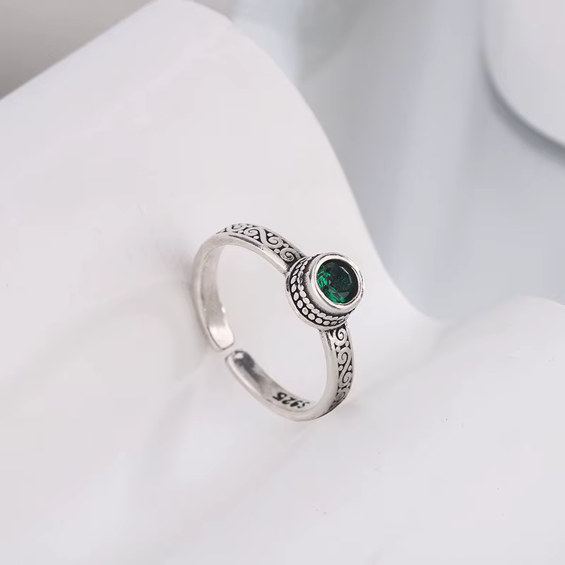Bagues de fiançailles en argent regardé 925 pour femmes, bijoux de luxe vintage, accessoires de bijo