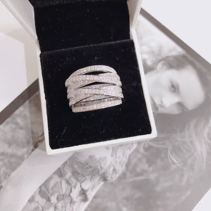 Bague en argent regardé S925 pour femme, couleur VVl's, AAA, pierres précieuses naturelles, bijoux e
