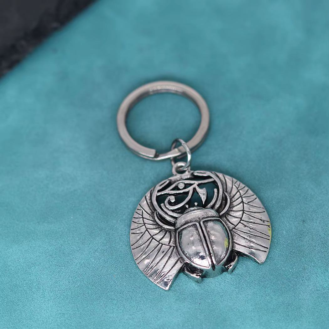 Nedar scarabée mauvais yeux d'horus porte-clés insecte coccinelle pendentif porte-clés amulette Prot