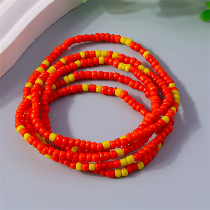 Bracelet de perles colorées fait à la main pour femmes et filles, multicouche, bohème, fête, festiva