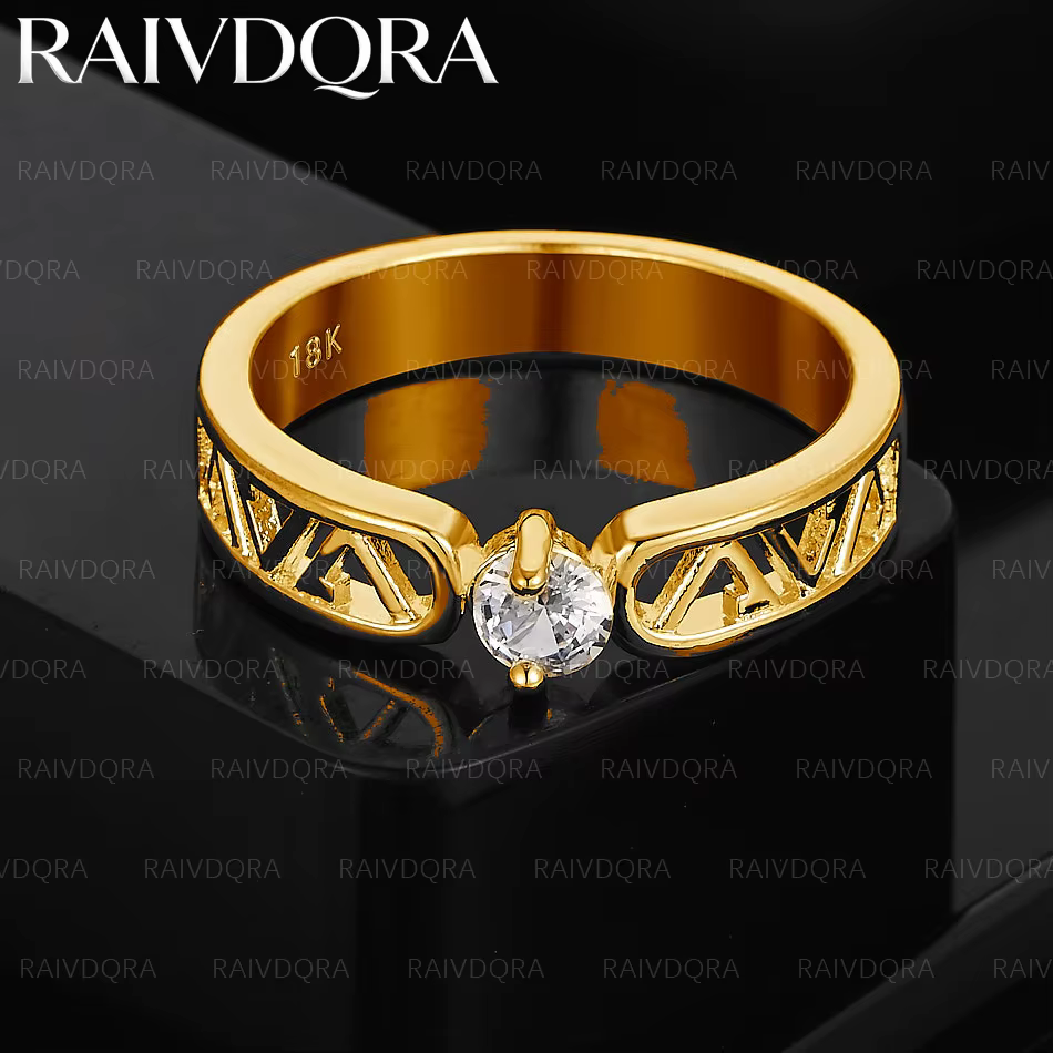 Bague en zircone plaquée or 18 carats pour femmes, bagues de fiançailles et de mariage, alliance éte