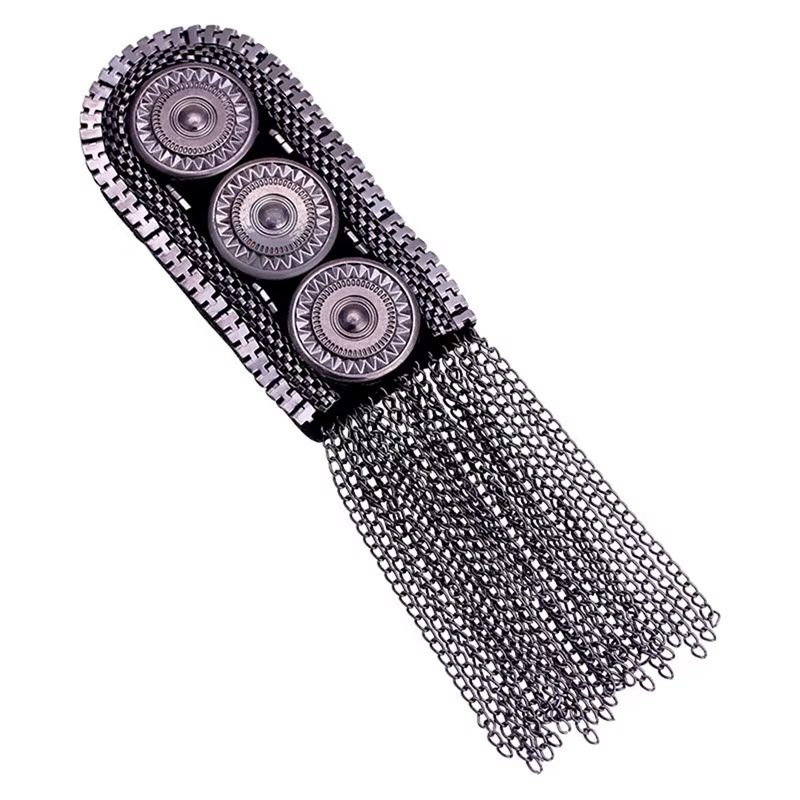 Broche d'épaulettes de style britannique faite à la main, bijoux initiés, pompon, biscuits, accessoi