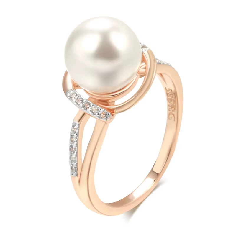 Wbmqda – bague élégante en perles blanches pour femmes, mélange de couleurs or Rose argent, accessoi