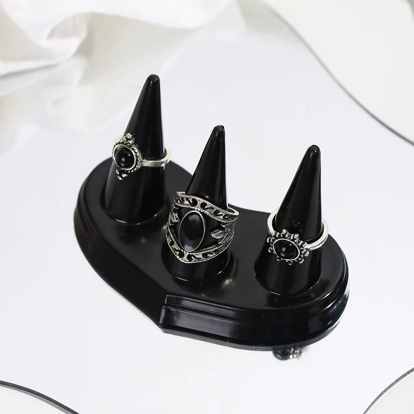 Porte-bague élégant pour bagues de mariage et bijoux au doigt, présentoir élégant pour vos pièces pr