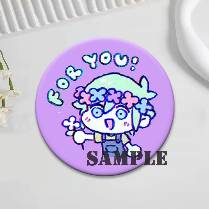Broches de dessin animé RPG Omori pour décoration de sac à dos, Badge rond exquis, bijoux, accessoir
