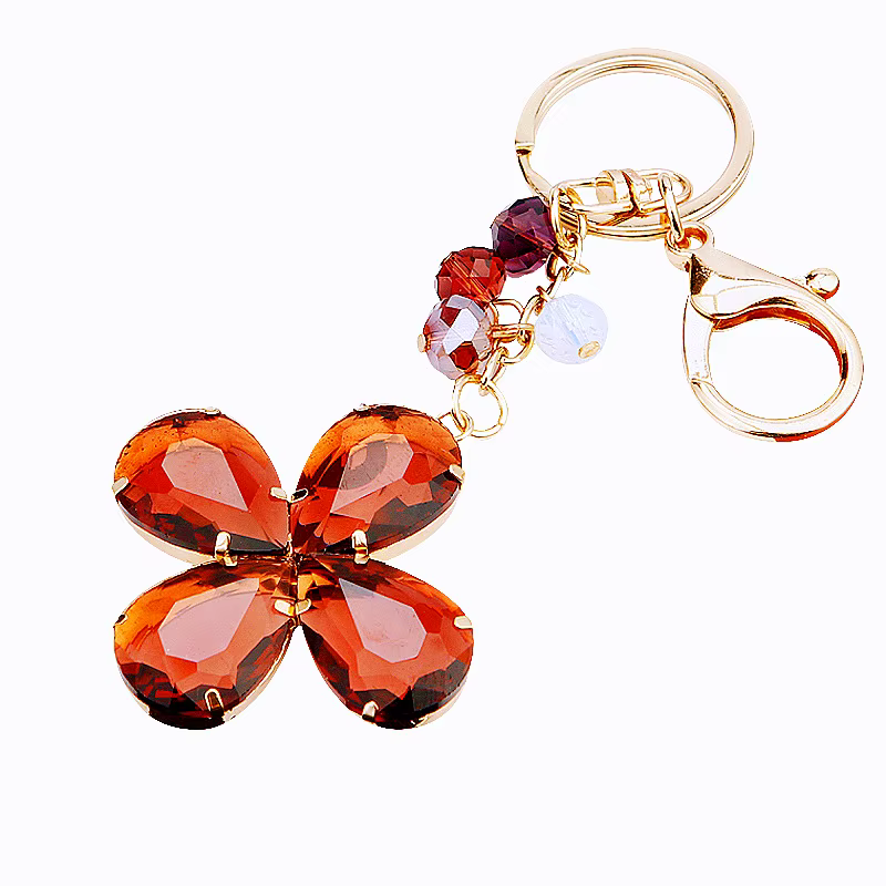 Porte-clés en cristal Everver pour femme, bijoux personnalisés, chaîne continent, accessoires de voi