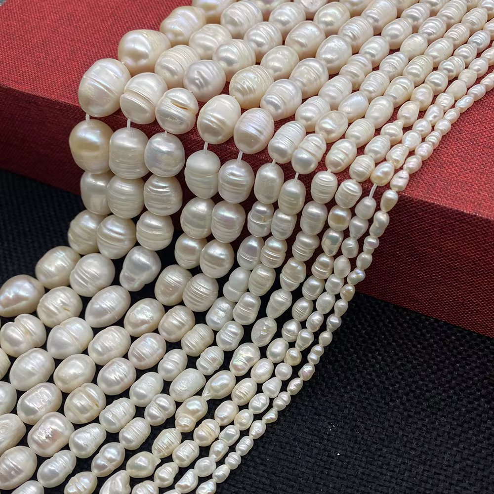 Perles d'Eau Douce Naturelles d'Isolation de Riz, Perlées pour Bijoux, DIY, Bracelet de Personnalité