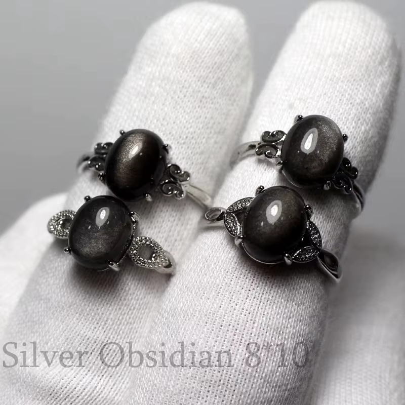 Bague en pierres précieuses naturelles ovales colorées Meihan, réglable, bijoux pour femmes, accesso