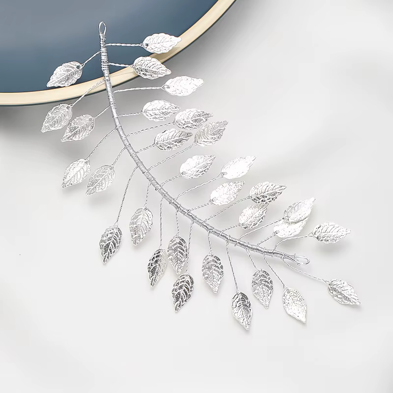 Épingles à cheveux baroques faites à la main pour filles, bandeau de feuilles de couleur or, bijoux 
