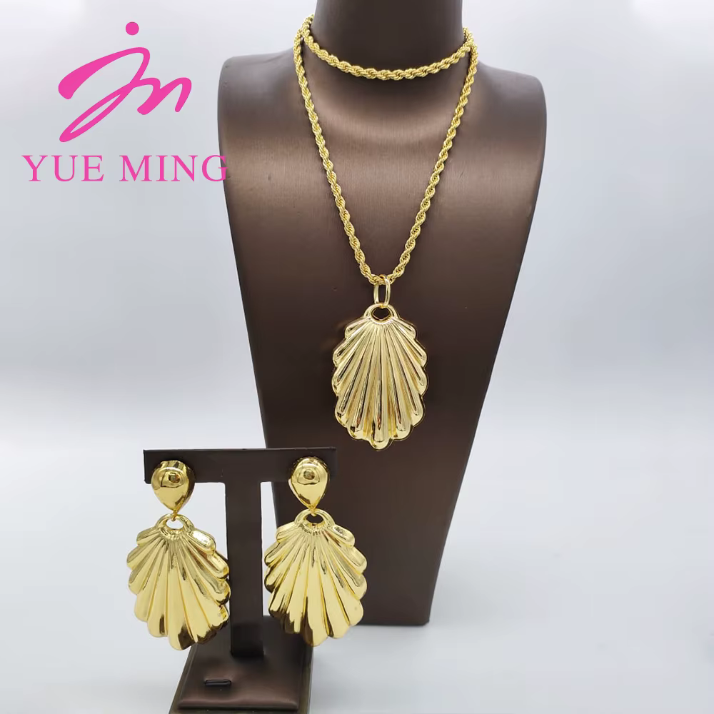 YM – ensemble de bijoux en cuivre pour femmes boucles d'oreilles pendentif collier à la mode romanti