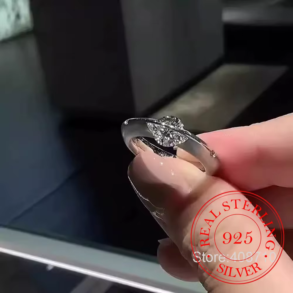 Bague planète dynamique en argent Sterling 925, bague de promesse élégante en Zircon réglable pour f