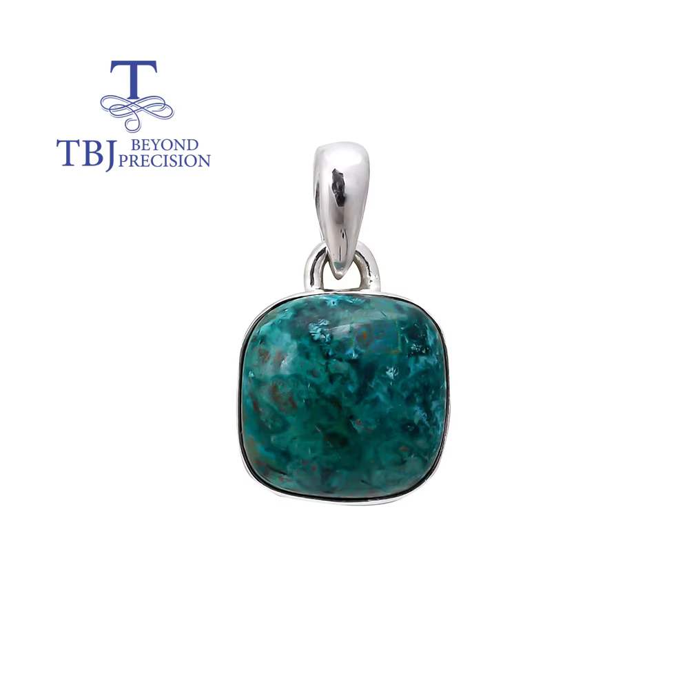 Ensemble de bijoux en argent sterling 925, bijoux fins faits à la main, chrysocola, pierres précieus