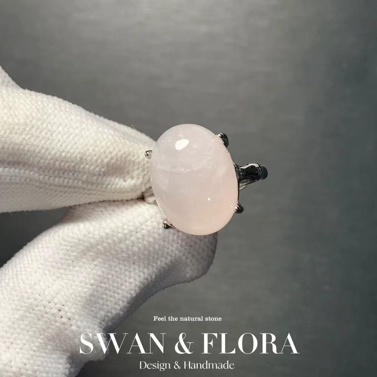 Bague en Quartz Rose naturel MM, réglable, bijoux pour femmes, cadeau, vente en gros, haute qualité,